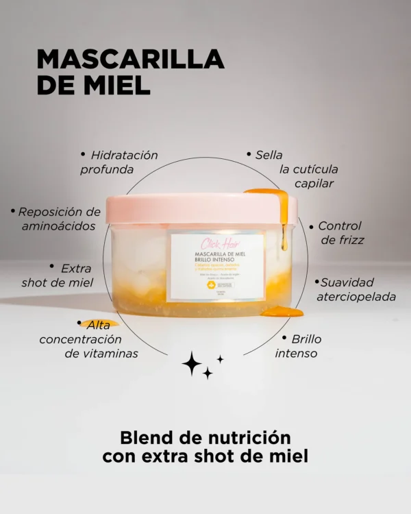 Mascarilla de miel 300ml Click Hair - Image 2