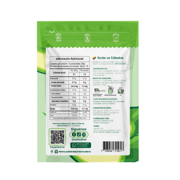 Cristales de Aloe Vera Natural 454g Selvaloe - Image 3